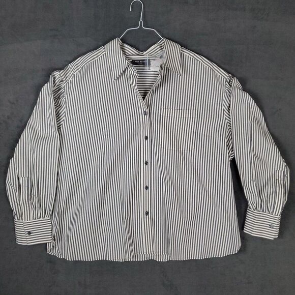 Lane Bryant Tops - Lane Bryant Button Shirt Women's Size 2X (18/20) Striped Long Sleeve  NWT